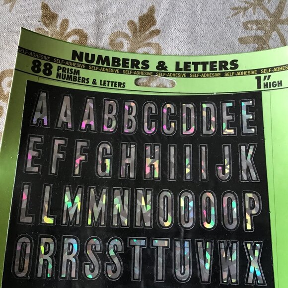 HY-KO Products Self-Adhesive Letters and Numbers - Self-Stick - 1" - 88 Total - Picture 3 of 4